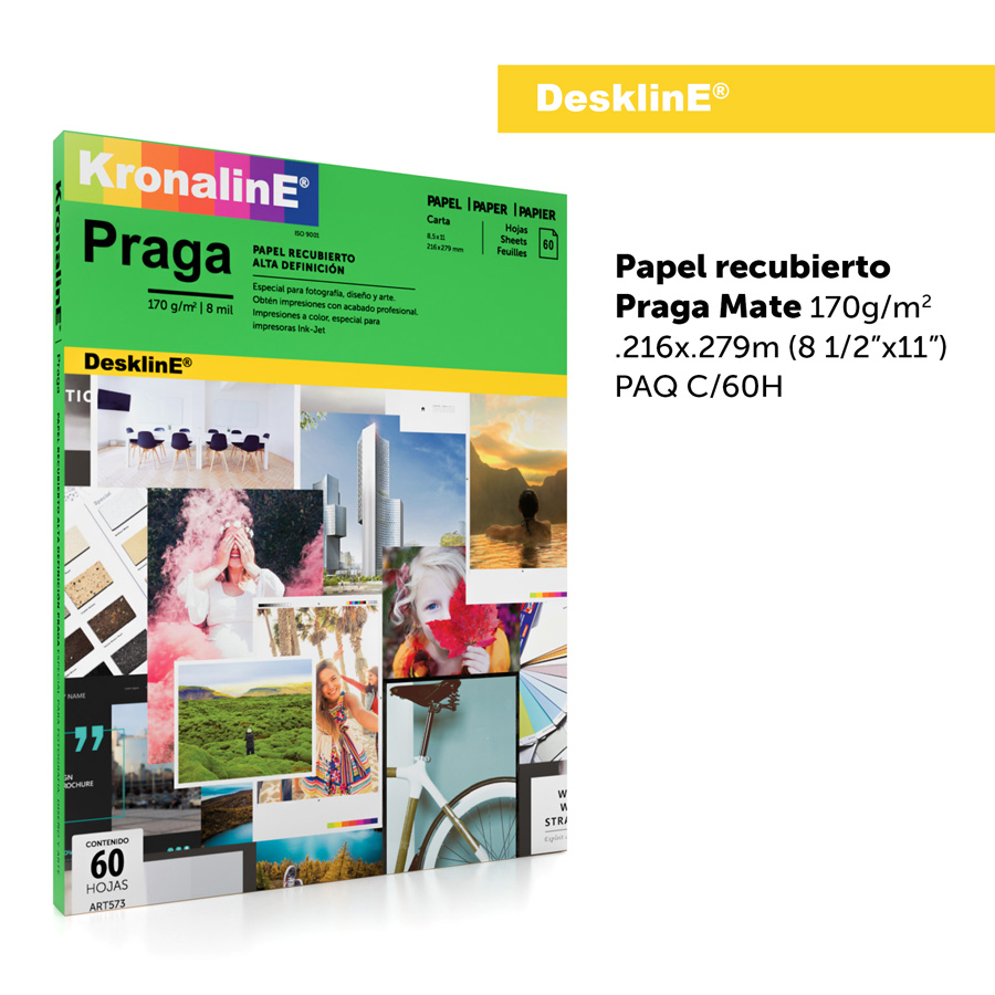 KronalinE DesklinE ART573 Papel recubierto Praga Mate 170g/m2
